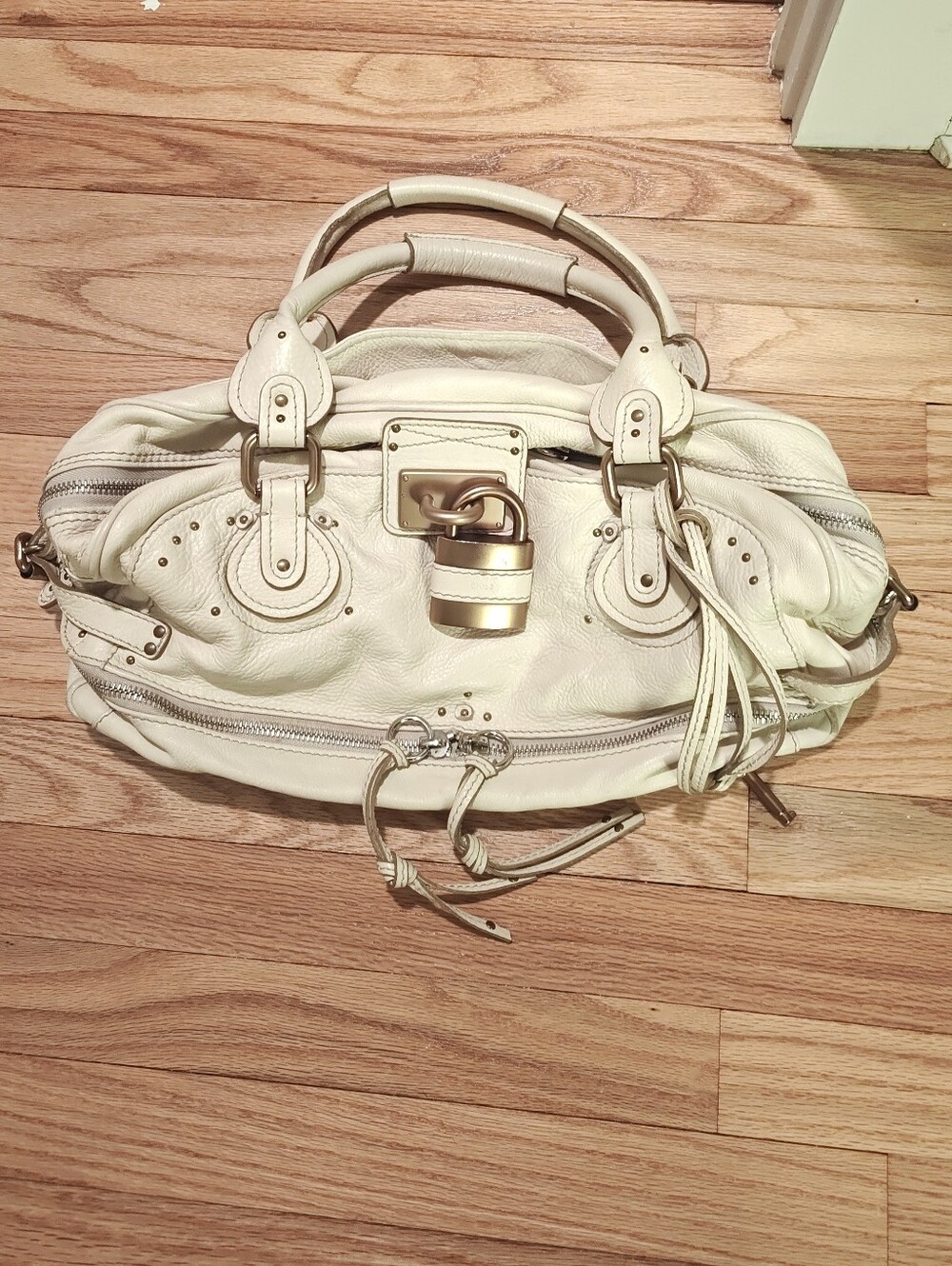 Chloè Paddington Cream Leather Shoulder Handbag